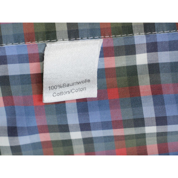 Ledbury Shirt Mens Size 15.5 Gingham 100% Cotton Long Sleeve Slim Fit Button-Up - Picture 5 of 7